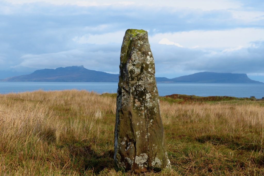 Bronze Age standing stone at Branault